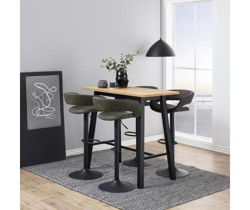 Baarilaud CHARA 117x58xH105cm, tamm/must