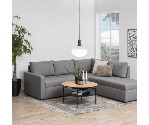 Diivanilaud GOLDINGTON D80xH45cm, tamm/must, mööbliplaat, MDF, metall