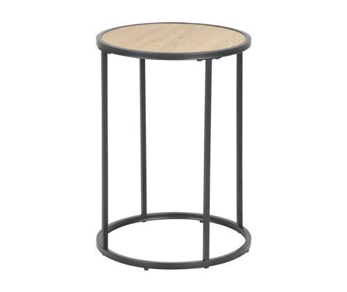 Abilaud SEAFORD, D40xH55cm, lauaplaat: lamineeritud kattega mööbliplaat, värvus: tamm, raam: must metall