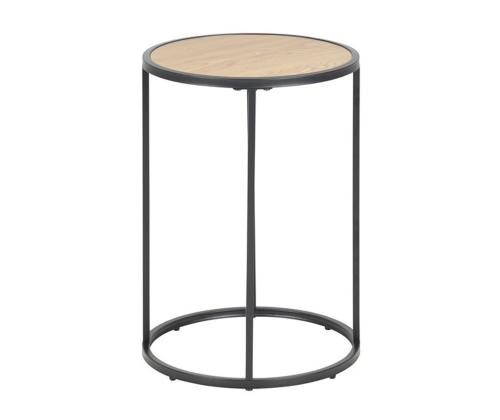 Abilaud SEAFORD, D40xH55cm, lauaplaat: lamineeritud kattega mööbliplaat, värvus: tamm, raam: must metall