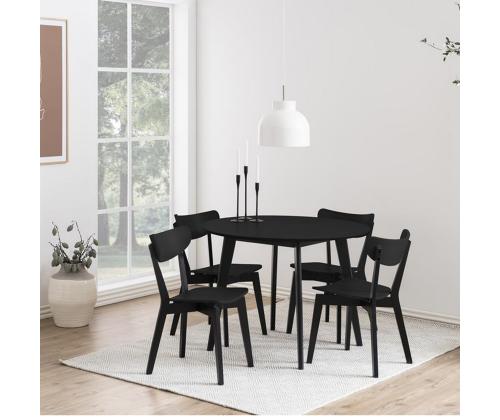 Söögilaud ROXBY, D105xH76cm, must