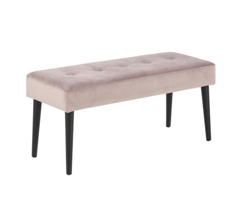 Pink GLORY 38x95xH45cm, vanaroosa samet, jalad: metall