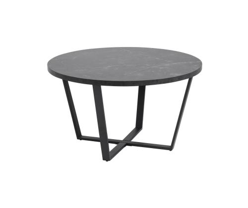 Diivanilaud AMBLE D77xH44cm, must marmor, MDF, metall