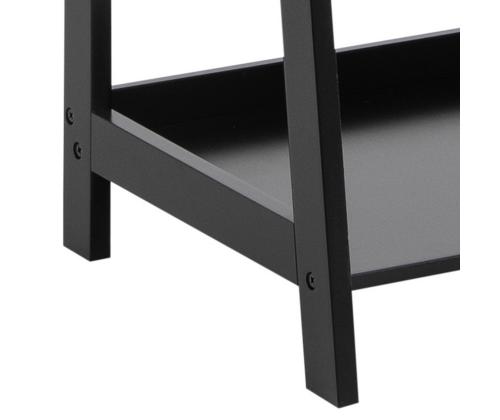 Riiul WALLY 63x40xH130cm, 4-riiuliga, riiuliplaat ja raam: MDF, värvus: must, viimistlus: värvitud