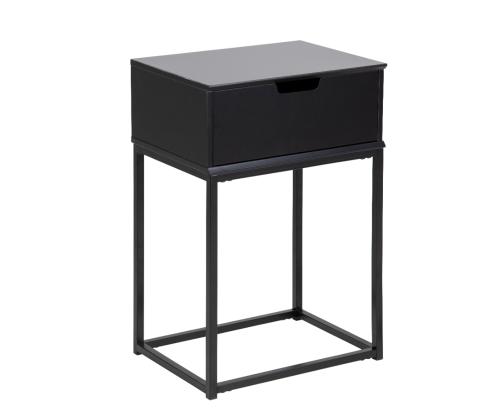 Öökapp MITRA 40x30xH61,5cm, must/metall