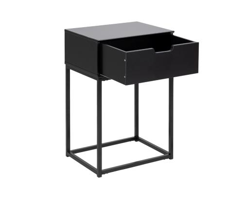 Öökapp MITRA 40x30xH61,5cm, must/metall