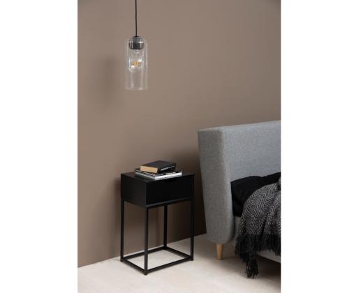 Öökapp MITRA 40x30xH61,5cm, must/metall