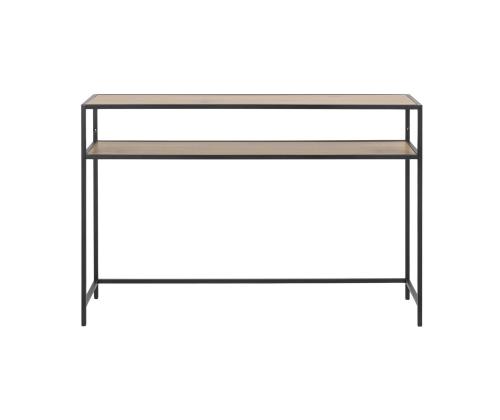 Abilaud SEAFORD 120x35xH79cm, lauaplaat: lamineeritud kattega mööbliplaat, värvus: tamm, raam: metall, värvus: must