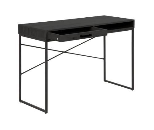 Kirjutuslaud SEAFORD 110x45xH75cm, must, MDF, metall