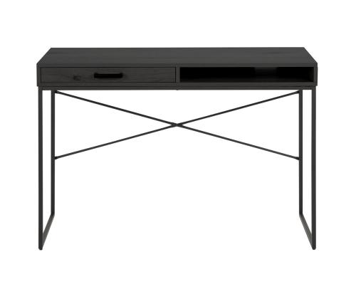 Kirjutuslaud SEAFORD 110x45xH75cm, must, MDF, metall