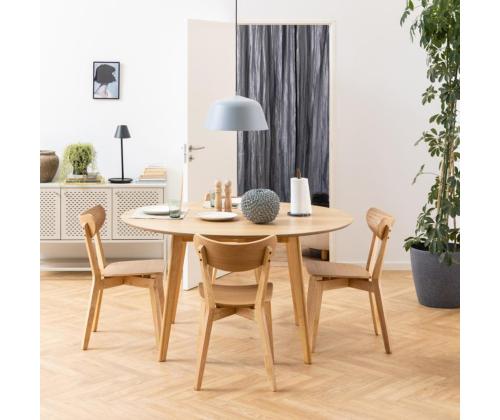 Söögilauakomplekt ROXBY ümar laud D105xH76cm, 4 tooli (AC91520 ), tamm