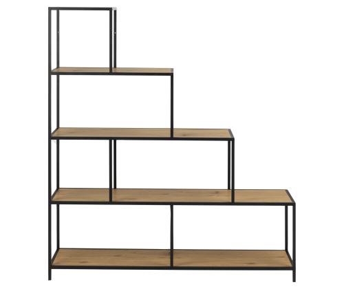 Riiul SEAFORD 135x35xH150cm, naturaalne, pulbervärvitud metall