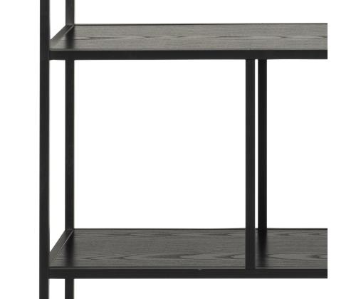 Riiul SEAFORD 135x35xH150cm, must