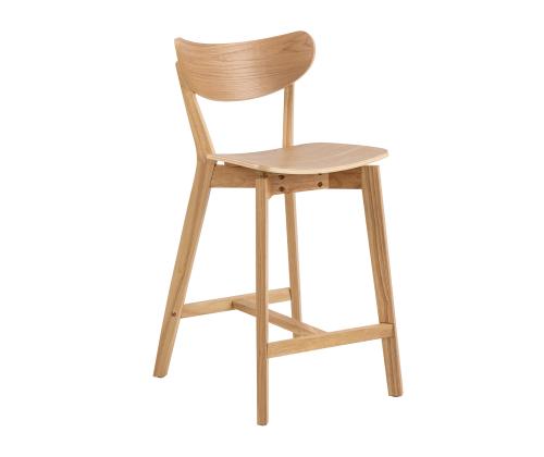 Baaritool ROXBY naturaalne, 45x49xH105cm, tammespoon, puit