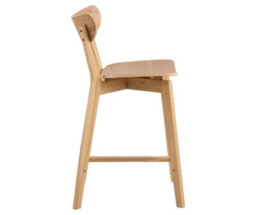 Baaritool ROXBY naturaalne, 45x49xH105cm, tammespoon, puit