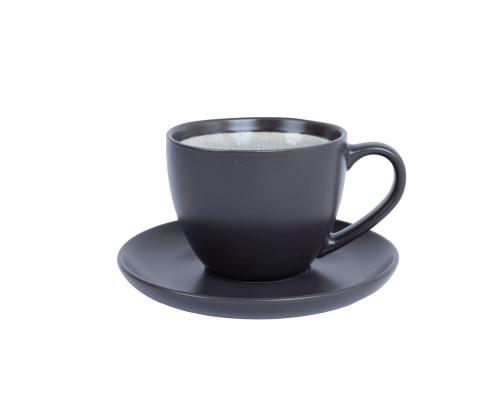 Tass/alustaldrik RITA 300ml, must/hall