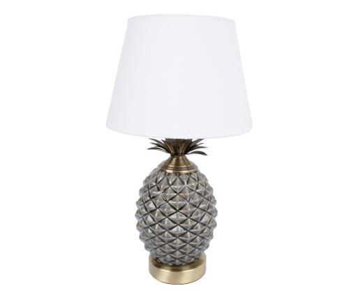 Laualamp ANANAS H45cm, kuppel: valge, jalg: tumehall keraamika