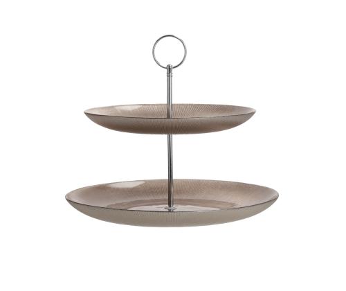 Korrusvaagen CAKE PLATE 2-ne D28cm, klaas