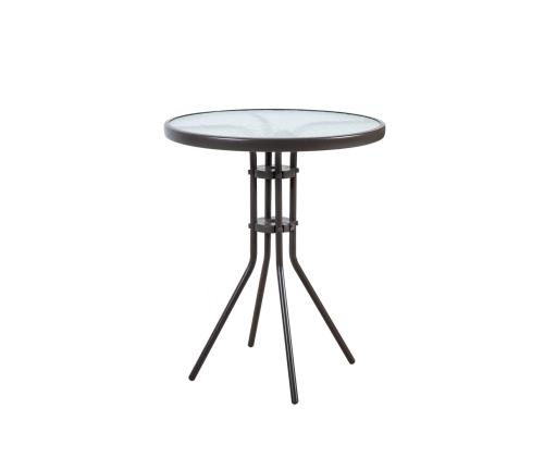 Aiamööblikomplekt DUBLIN laud, 2 kokkupandavat tooli, hall