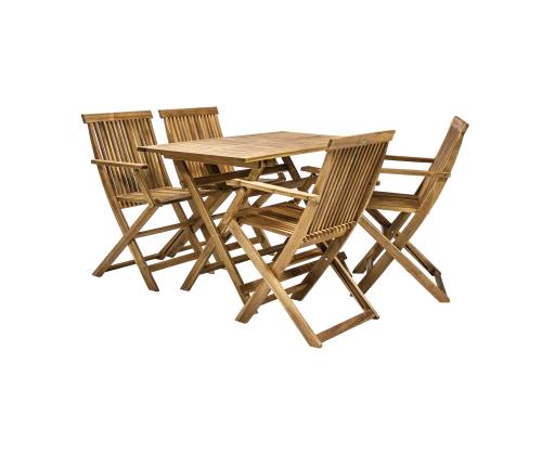 Aiamööblikomplekt FINLAY laud ja 4 käetugedega tooli