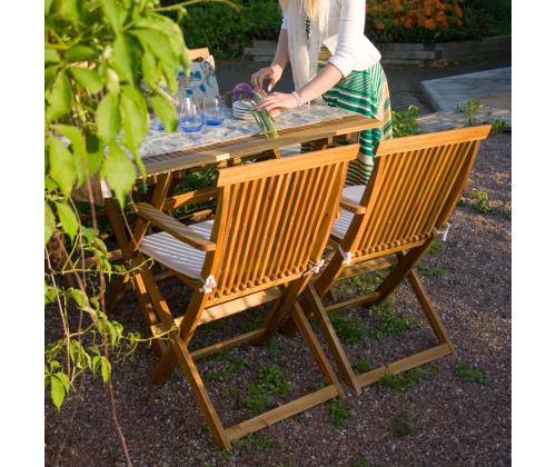 Aiamööblikomplekt FINLAY laud ja 4 käetugedega tooli