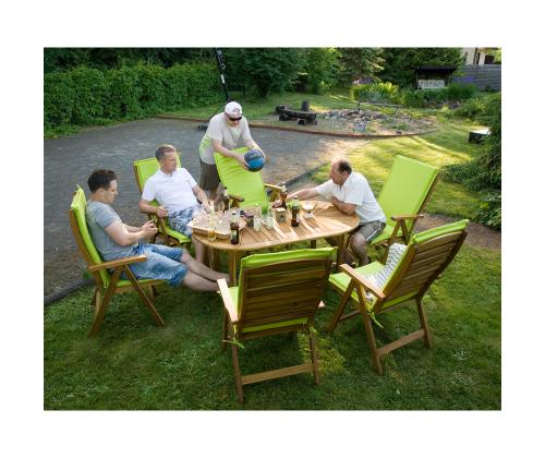 Aiamööblikomplekt FINLAY laud ja 6 käetugedega tooli
