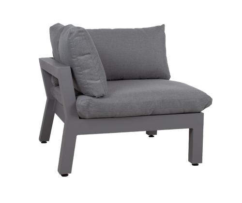 Aiamööblikomplekt FLUFFY mooduldiivan ja laud, hall