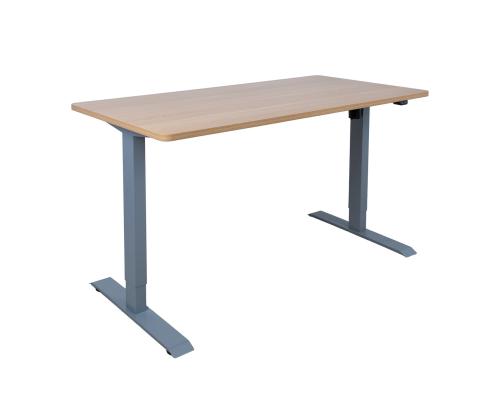 Töölaud ERGO 1-mootoriga 140x70xH71-121cm, vaher, melamiinplaat