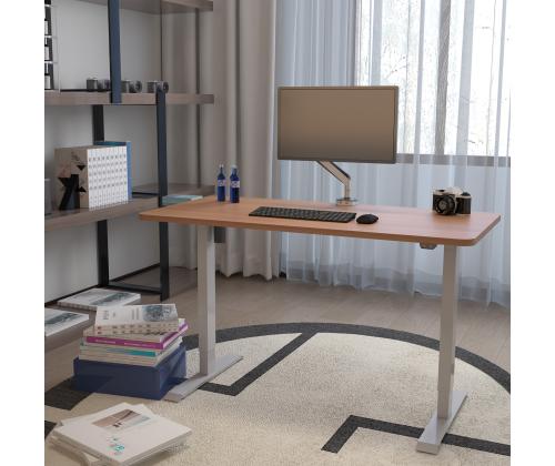 Töölaud ERGO 1-mootoriga 140x70xH71-121cm, vaher, melamiinplaat