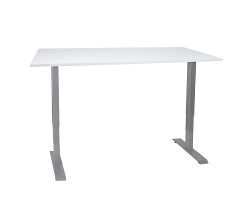 Töölaud ERGO 2-mootoriga 140x80xH60-125cm, hallikasvalge