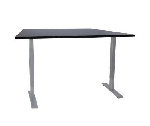 Töölaud ERGO 2-mootoriga 140x80xH60-125cm, must