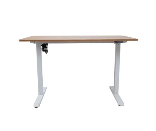 Töölaud ERGO LIGHT 1-mootoriga 120x60cm, valge/tamm