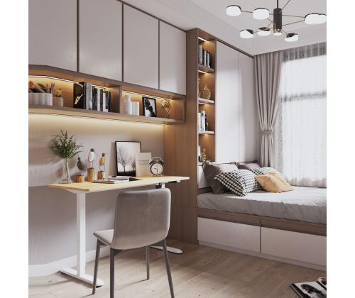 Töölaud ERGO LIGHT 1-mootoriga 120x60xH73-118cm, must/valge