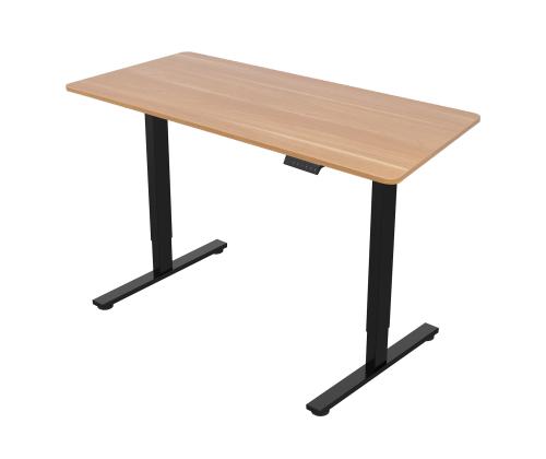 Töölaud ERGO FIT 1-motoriga 120x68xH71,5-116cm, tamm/must