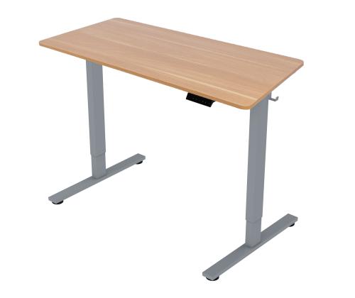 Töölaud ERGO FIT 1-motoriga 120x68xH71,5-116cm, tamm/hõbehall