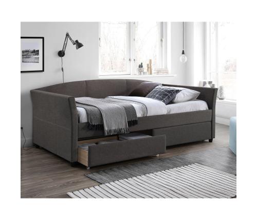 Voodi GENESIS 90x200cm, madratsiga HARMONY DELUX, pruunikashall