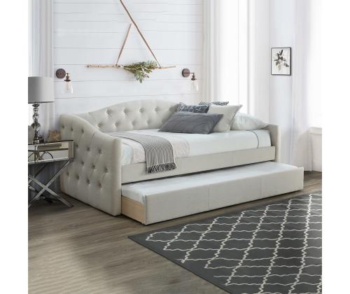 Voodi ATLANTA 90x200cm, kahe madratsiga HARMONY UNO, hall