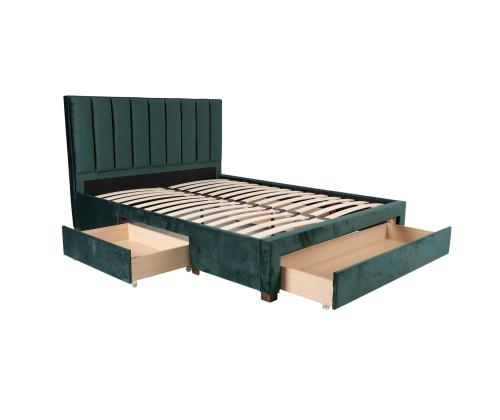 Voodi GRACE madratsiga HARMONY DUO 160x200cm, roheline