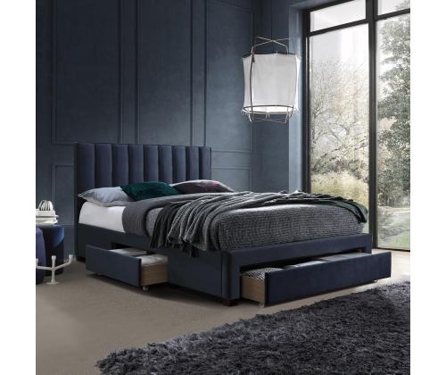 Voodi GRACE madratsiga HARMONY DUO 160x200cm, sinine