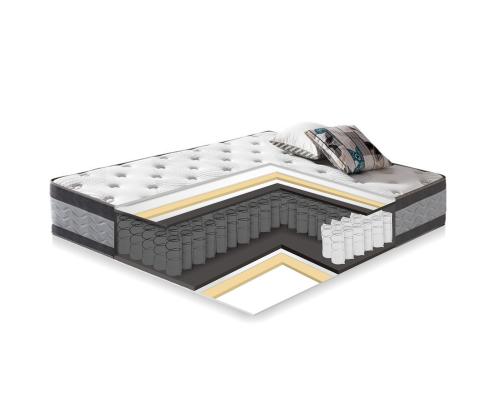 Voodi ROMAN madratsiga HARMONY DUO 160x200cm, hall