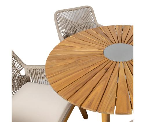 Aiamööblikomplekt FLORIDA laud ja 4 tooli, beež