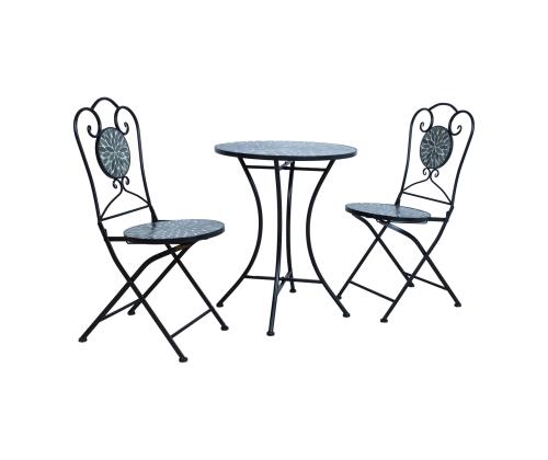 Rõdukomplekt MIRT laud ja 2 tooli, roheline