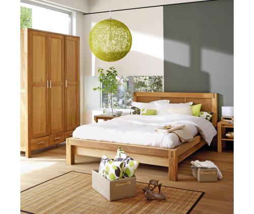 Voodi CHICAGO NEW 160x200cm, madratsiga HARMONY DELUX, 176x214,5xH91cm, tammespooniga vineer, puit