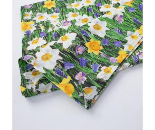 Linik HOLLY 43x116cm, kevadlilled, 100% puuvill, kangas 415