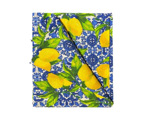 Laudlina LONETA NEW 136x220cm, sidrunid, 50% polüester, 50% puuvill, kangas 478