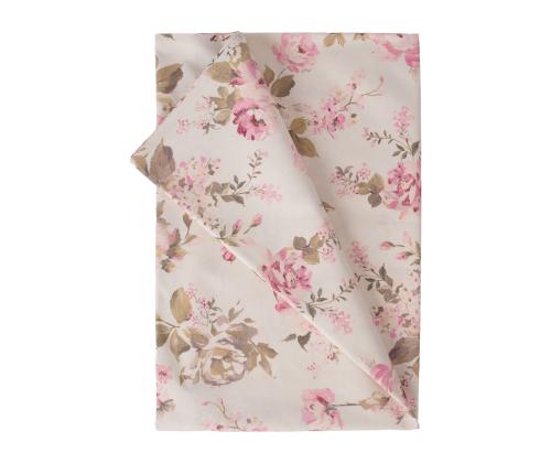 Laudlina HOLLY 136x220cm, maalitud roosid, 20% polüester, 80% puuvill, kangas 497