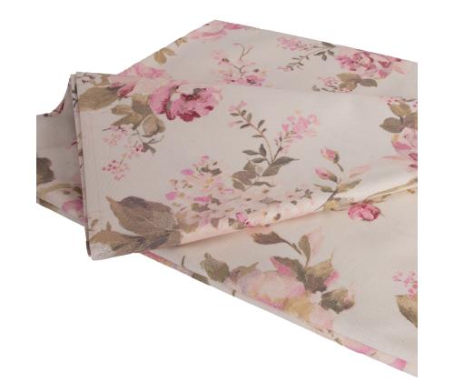Laudlina HOLLY 136x220cm, maalitud roosid, 20% polüester, 80% puuvill, kangas 497