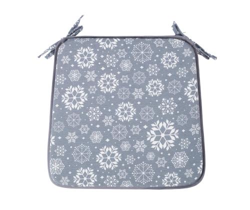 Toolikate WINTER FLOWERS, 39x39cm, paksus 2,5cm, lumehelbed, 50%puuvill, 50%polüester, kangas 384