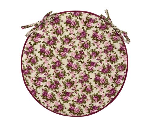 Toolikate LONETA NEW D38cm, paksus 2,5cm, lilla roos, 100% puuvill, kangas 477