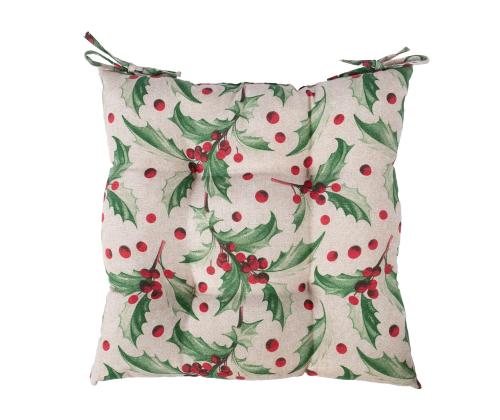 Toolipadi WINTER FLOWERS, 40x40cm, iileks, 50%puuvill, 50%polüester, kangas 383